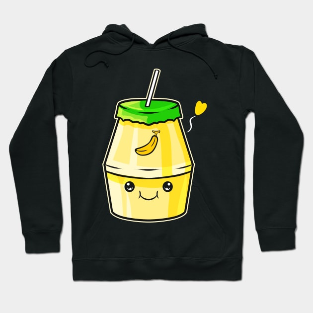 I Love Banana Milk Milk Shake And Banana Hoodie by SinBle